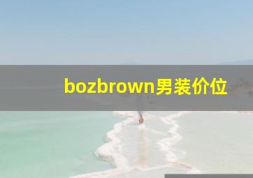 bozbrown男装价位