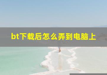 bt下载后怎么弄到电脑上