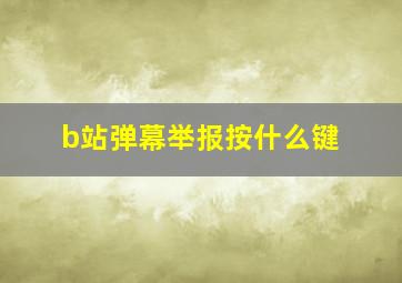 b站弹幕举报按什么键