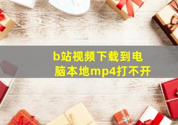 b站视频下载到电脑本地mp4打不开