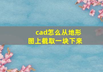 cad怎么从地形图上截取一块下来