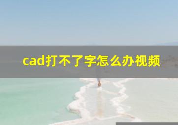 cad打不了字怎么办视频