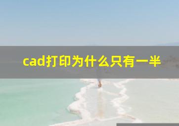 cad打印为什么只有一半