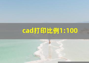 cad打印比例1:100