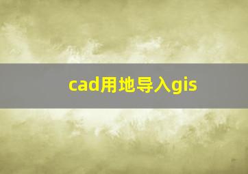 cad用地导入gis