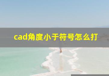 cad角度小于符号怎么打