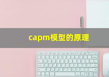 capm模型的原理