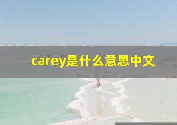 carey是什么意思中文