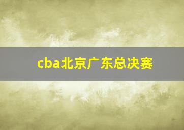 cba北京广东总决赛