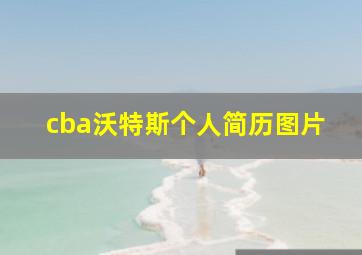 cba沃特斯个人简历图片