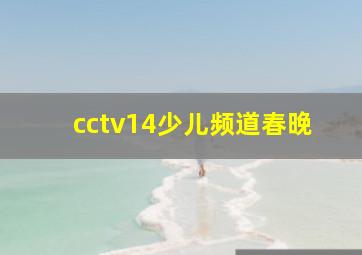 cctv14少儿频道春晚