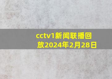 cctv1新闻联播回放2024年2月28日