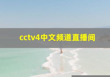 cctv4中文频道直播间