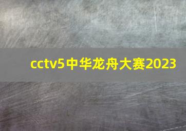 cctv5中华龙舟大赛2023