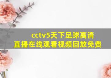 cctv5天下足球高清直播在线观看视频回放免费