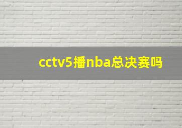 cctv5播nba总决赛吗