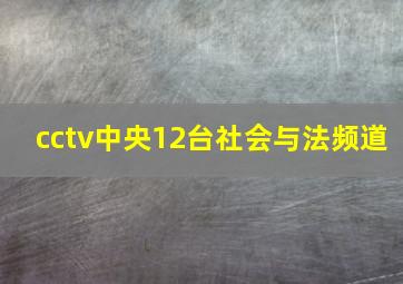 cctv中央12台社会与法频道