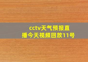 cctv天气预报直播今天视频回放11号