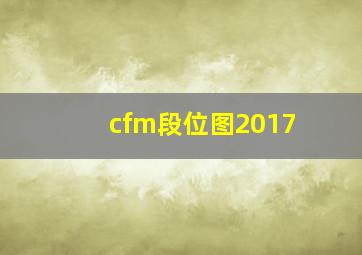 cfm段位图2017