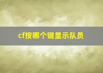 cf按哪个键显示队员