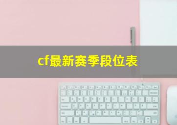 cf最新赛季段位表