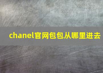 chanel官网包包从哪里进去