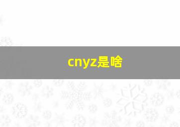 cnyz是啥