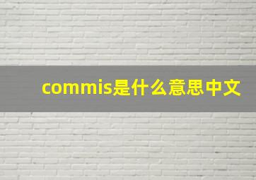 commis是什么意思中文