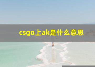 csgo上ak是什么意思