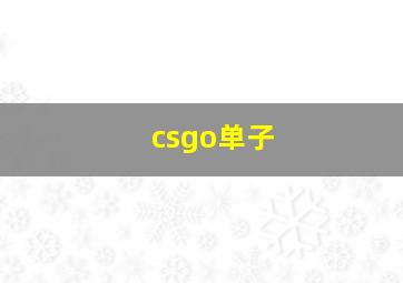 csgo单子