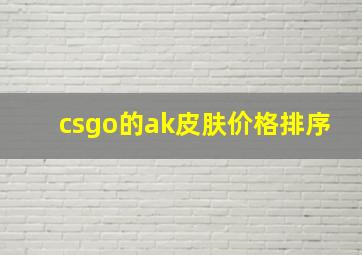 csgo的ak皮肤价格排序