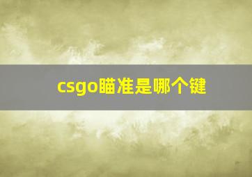 csgo瞄准是哪个键