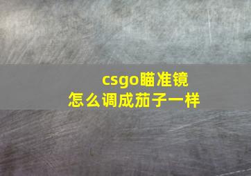 csgo瞄准镜怎么调成茄子一样