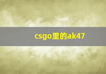 csgo里的ak47