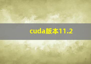 cuda版本11.2