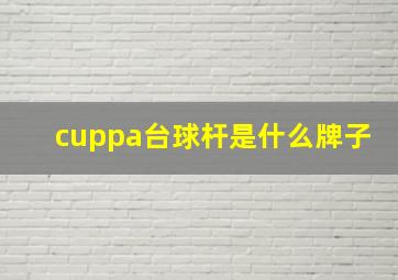 cuppa台球杆是什么牌子