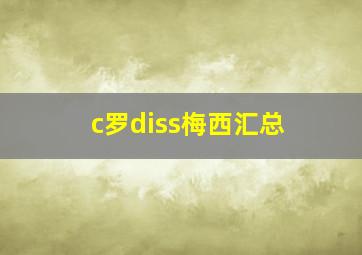 c罗diss梅西汇总