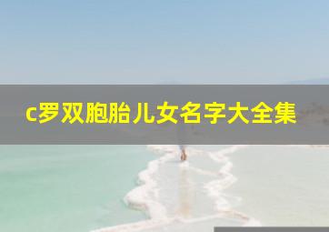 c罗双胞胎儿女名字大全集