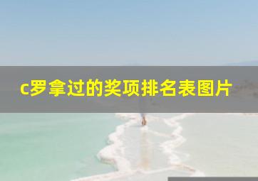 c罗拿过的奖项排名表图片