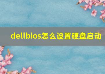 dellbios怎么设置硬盘启动