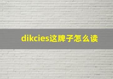 dikcies这牌子怎么读