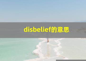 disbelief的意思