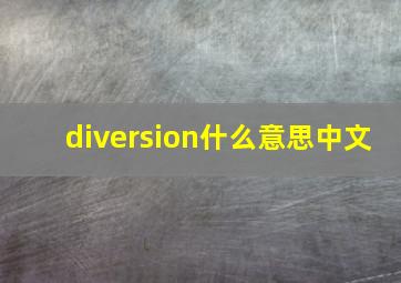 diversion什么意思中文