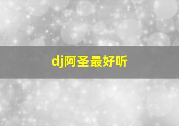 dj阿圣最好听