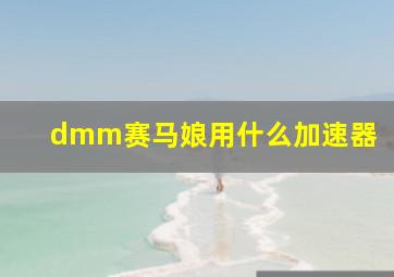 dmm赛马娘用什么加速器