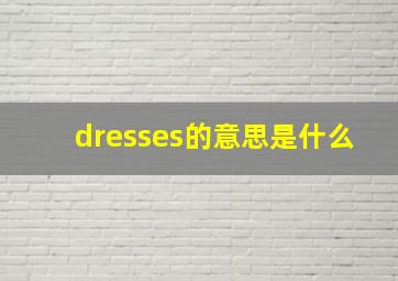 dresses的意思是什么