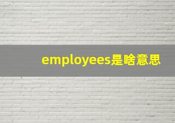 employees是啥意思