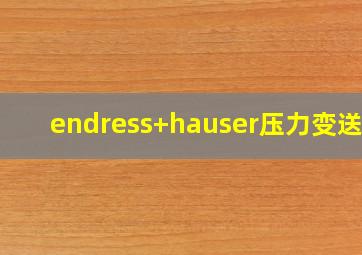 endress+hauser压力变送器