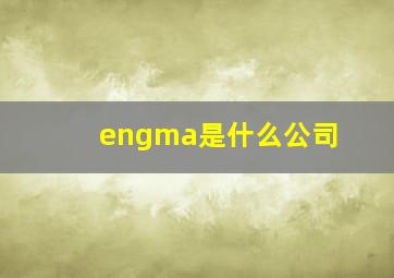 engma是什么公司