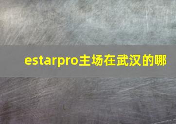 estarpro主场在武汉的哪